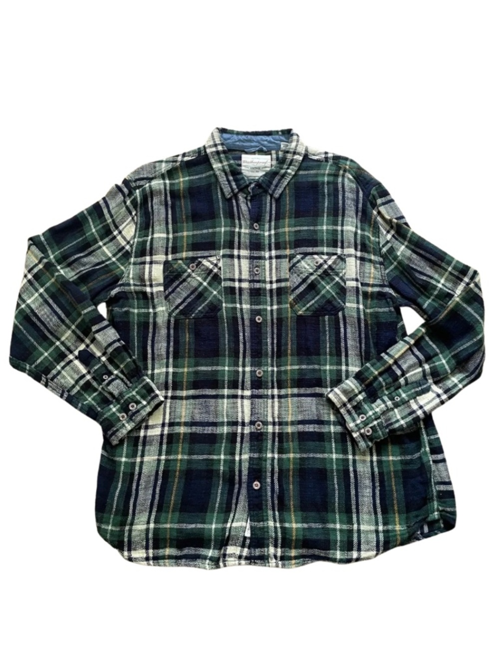Weatherproof Vintage Plaid Long-Sleeve Button-Down Shirt Casual Men XXL #0006